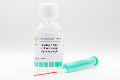 roztwór 3 M KCl chlorek potasu + AgCl do elektrod pH