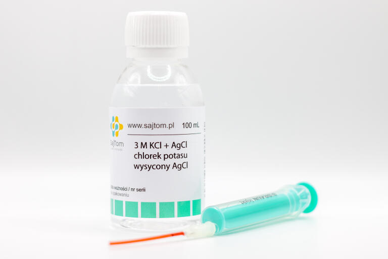 roztwór 3 M KCl chlorek potasu + AgCl do elektrod pH