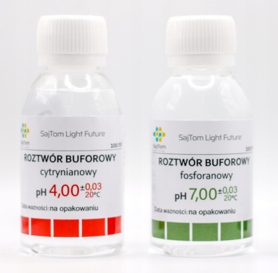 Bufory roztwory kalibracji sondy pH zestaw 4 7