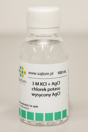 3 M KCl chlorek potasu  o stęż. 3,0 mol/l wysycony AgCl  (1)